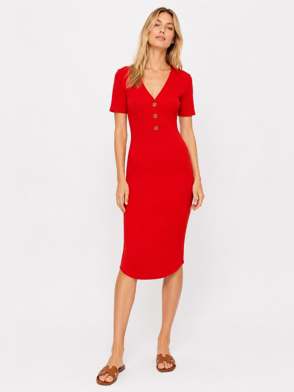 NWT Zara Red Tube Mini Ribbed Dress